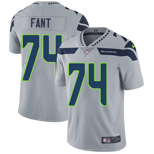 2019 Men Seattle Seahawks #74 Fant grey Nike Vapor Untouchable Limited NFL Jersey->seattle seahawks->NFL Jersey